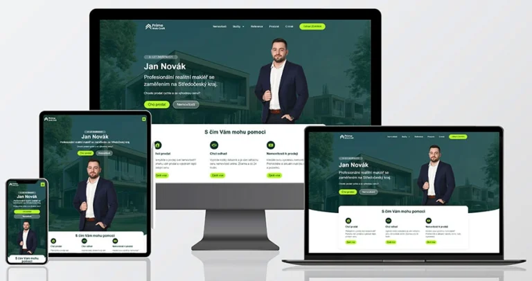 Ukázka webu pro Reality